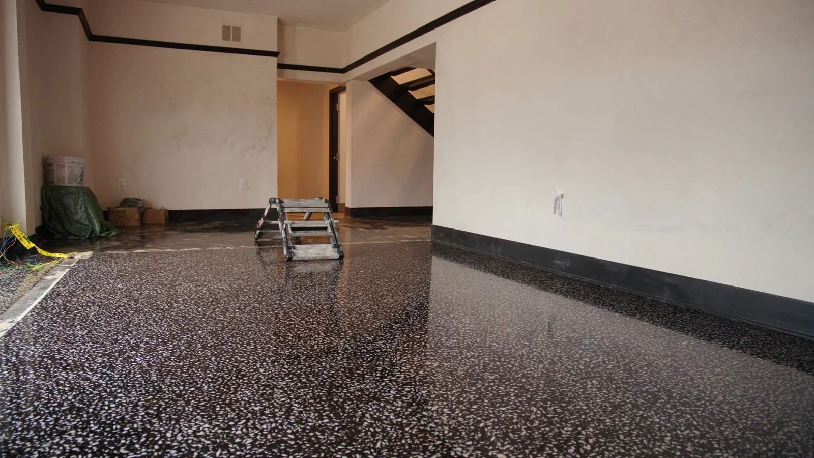 Basements finished in an epoxy coating